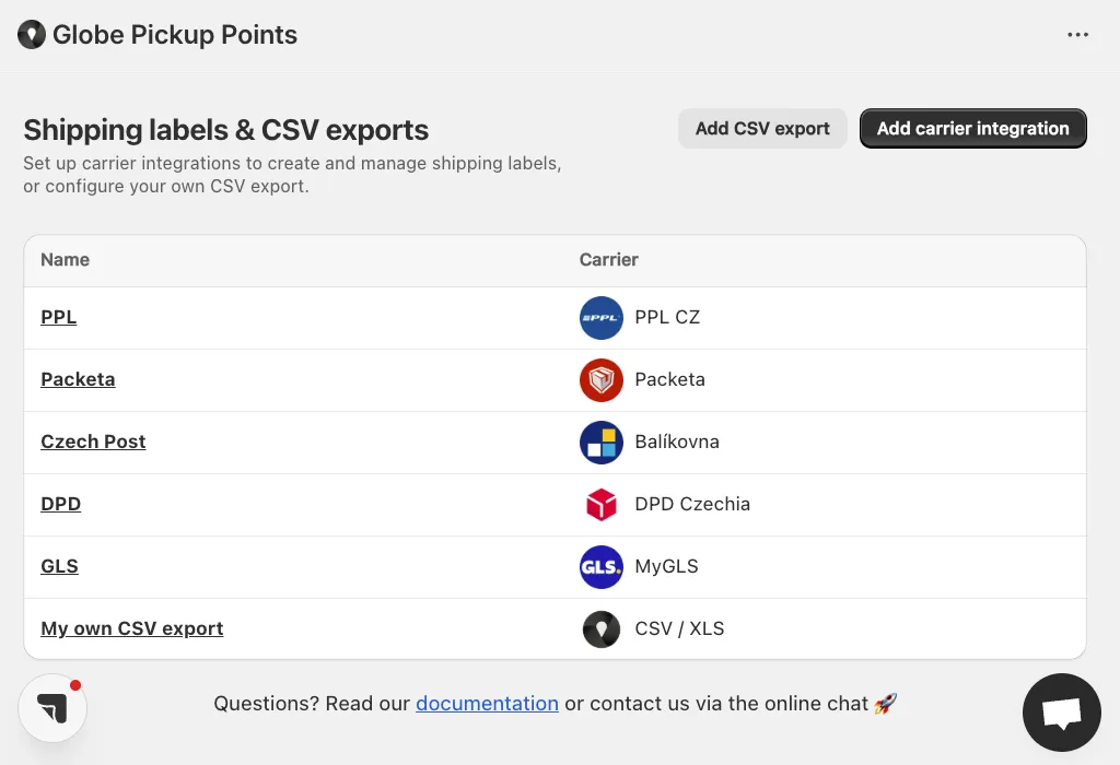 Example setup